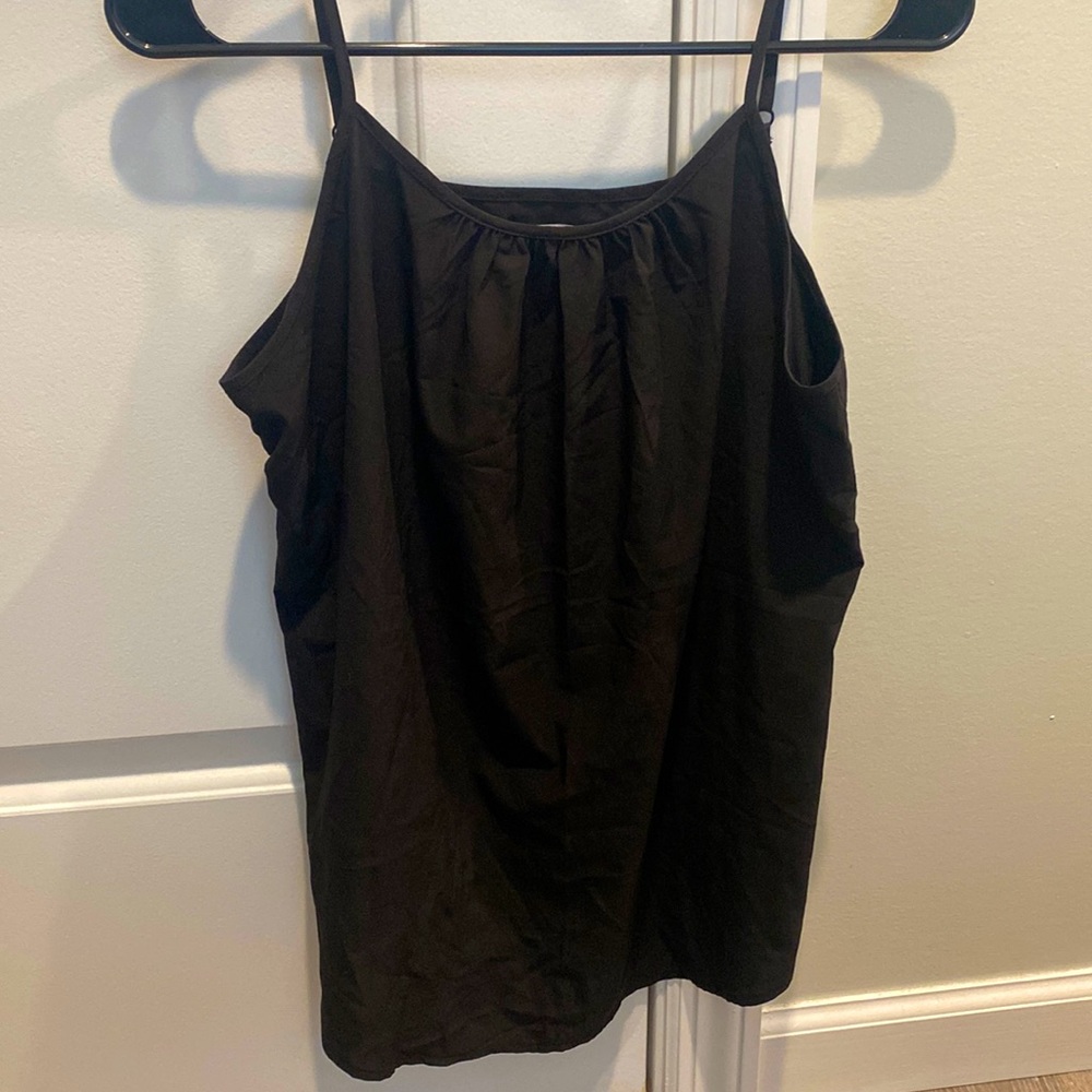 dressy black polyester top
